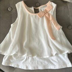 Elegant White and Pink Kids Top